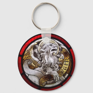 Saint Mark Stained Glass Key Ring