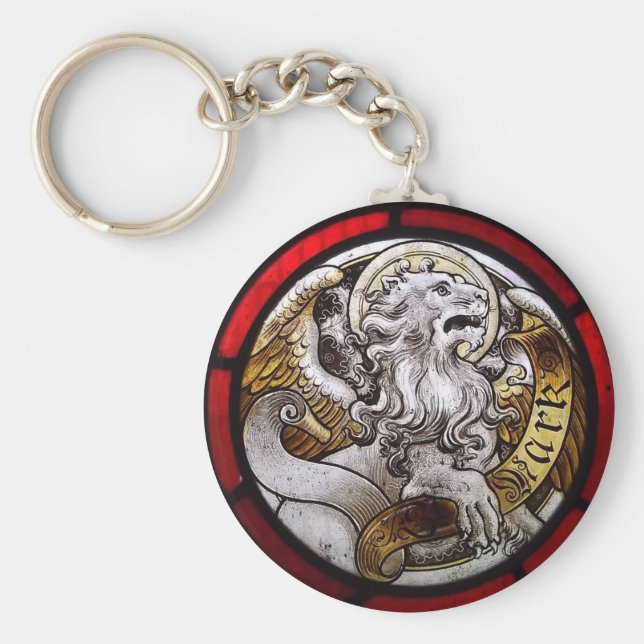 Saint Mark Stained Glass Key Ring (Front)