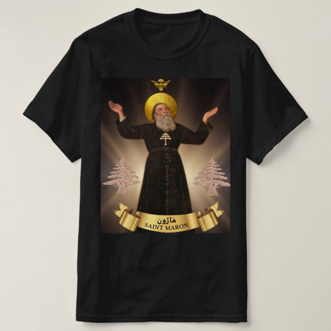 Saint Maron (Maroun) Patron of the Maronite Church T-Shirt (Design Front)