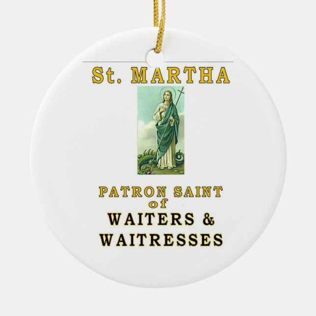 SAINT MARTHA CERAMIC ORNAMENT (Front)