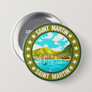 Saint Martin                                       7.5 Cm Round Badge