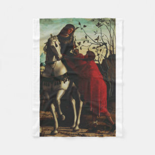 Saint Martin and the Beggar Fleece Blanket