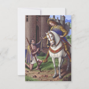 Saint Martin and the Beggar Holy Card