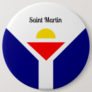 Saint Martin, Caribbean 6 Cm Round Badge