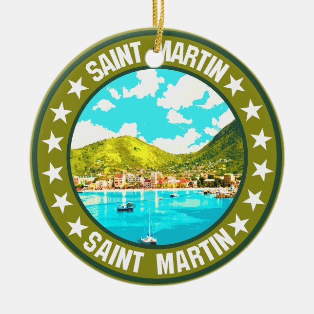 Saint Martin                                       Ceramic Ornament (Front)