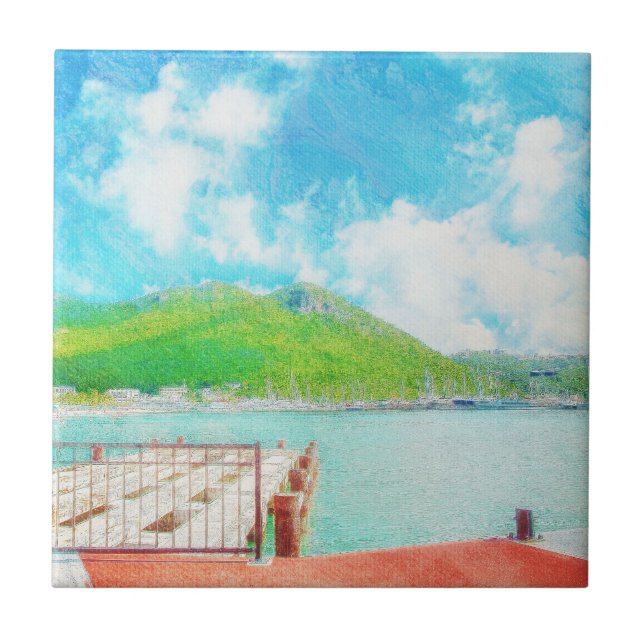 Saint Martin Ceramic Tile (Front)