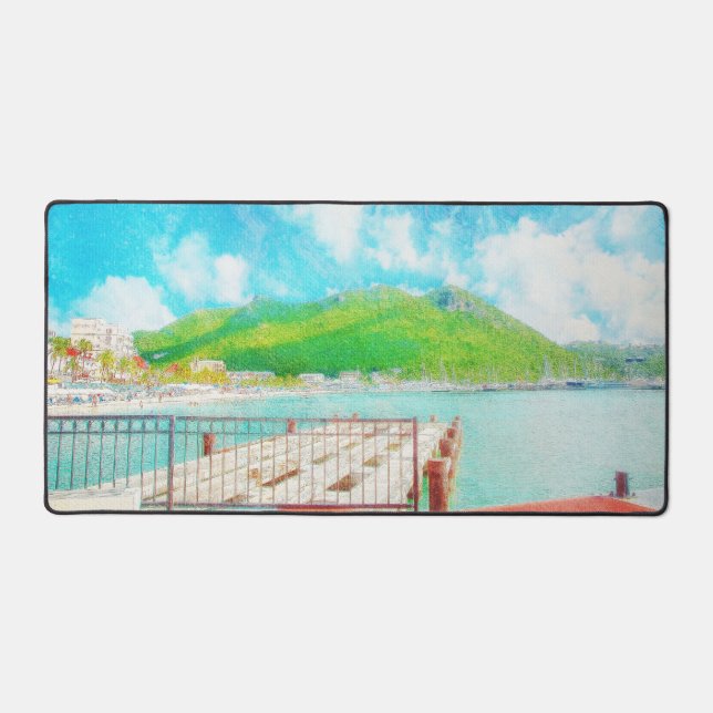 Saint Martin Desk Mat (Front)