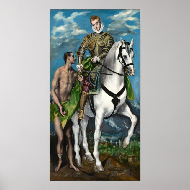 Saint Martin - El Greco, Greek Fine Art Poster (Front)