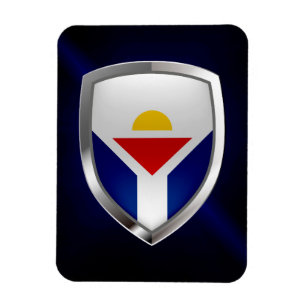 Saint Martin Metallic Emblem Magnet