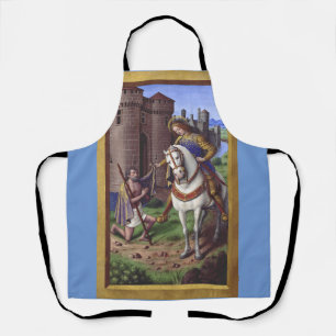 Saint Martin of Tours cutting his cloak in two Apron