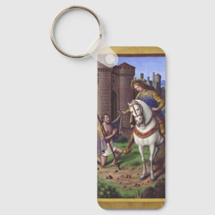 Saint Martin of Tours cutting his cloak in two Key Ring