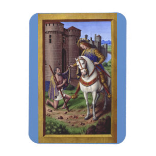 Saint Martin of Tours cutting his cloak in two Magnet