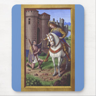 Saint Martin of Tours cutting his cloak in two Mouse Pad