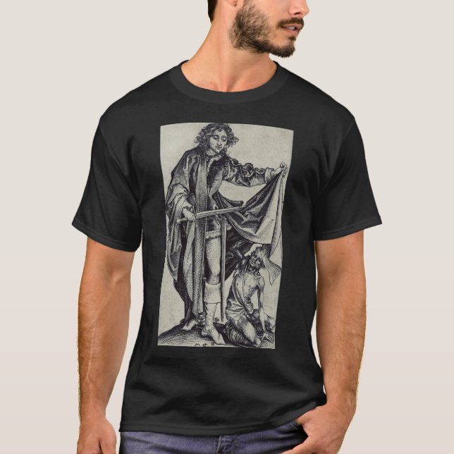 Saint Martin of Tours Engraving Art T-Shirt (Front)
