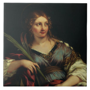 Saint Martina of Rome by Pietro Berrettini Ceramic Tile