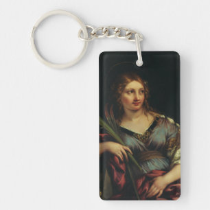 Saint Martina of Rome by Pietro Berrettini Key Ring