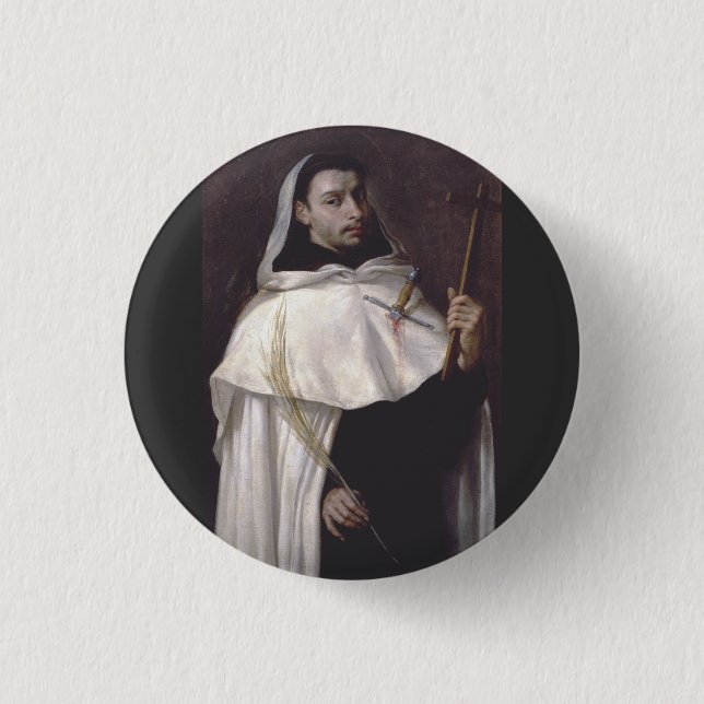 Saint Martyr Angelus of Jerusalem 3 Cm Round Badge (Front)