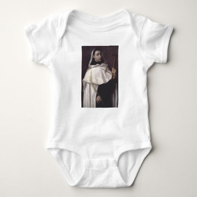 Saint Martyr Angelus of Jerusalem Baby Bodysuit (Front)