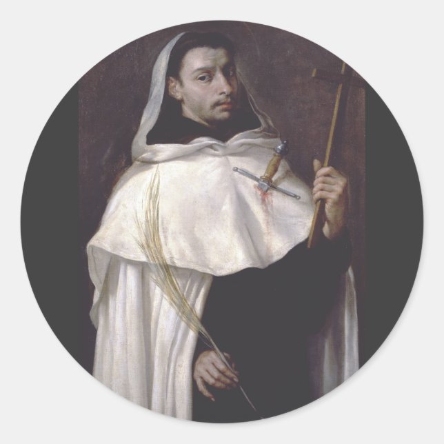 Saint Martyr Angelus of Jerusalem Classic Round Sticker (Front)