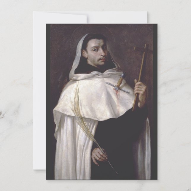 Saint Martyr Angelus of Jerusalem Invitation (Front)