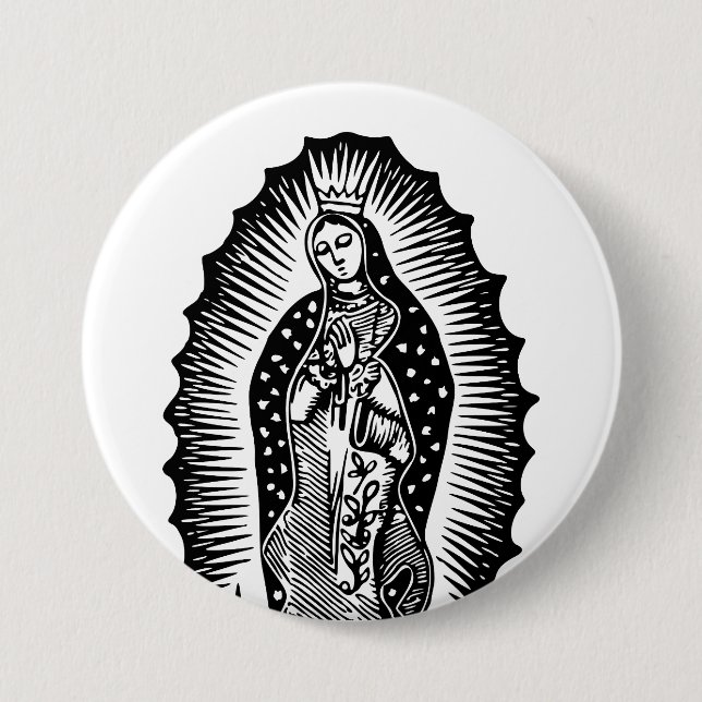 Saint Mary 7.5 Cm Round Badge (Front)