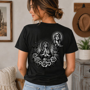 Saint Mary Catholic Christian Catholic Faith Gift Tri-Blend Shirt