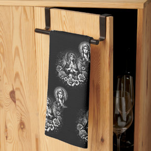 Saint Mary Catholic Christian Catholic Meditation Tea Towel