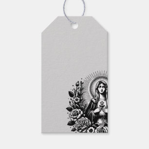 Saint Mary Catholic Christian Soft Dove Grey Gift Tags