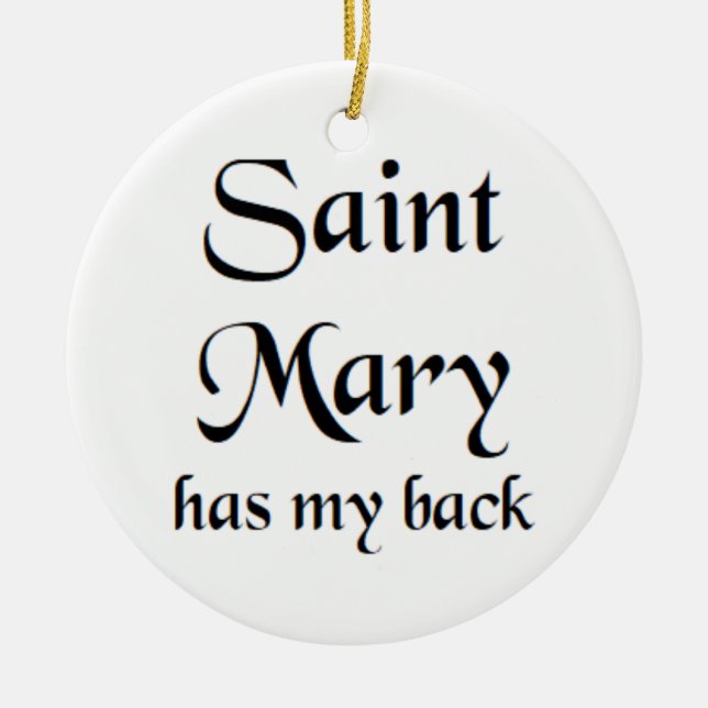 saint mary ceramic ornament (Front)