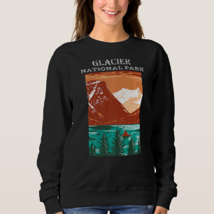 Saint Mary Lake Glacier National Park Montana Camp Sweatshirt