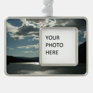 Saint Mary Lake I at Glacier National Park Silver Plated Framed Ornament