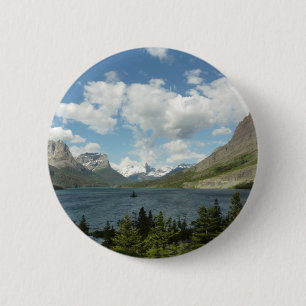Saint Mary Lake II at Glacier National Park 6 Cm Round Badge
