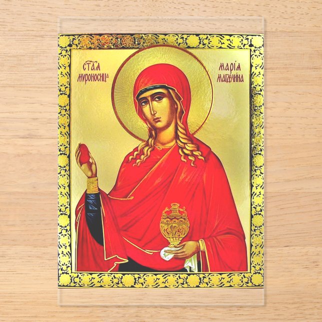 Saint Mary Magdalene orthodox icon Acrylic Invitations (Front)
