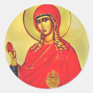 Saint Mary Magdalene orthodox icon Classic Round Sticker