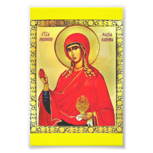Saint Mary Magdalene orthodox icon Photo Print