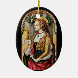 SAINT MARY MAGDALENE , Parchment Ceramic Tree Decoration