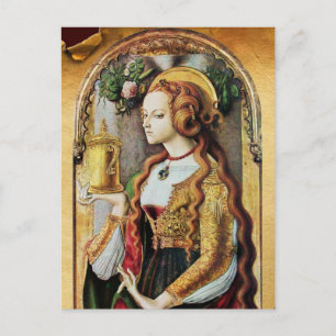 SAINT MARY MAGDALENE Parchment Postcard