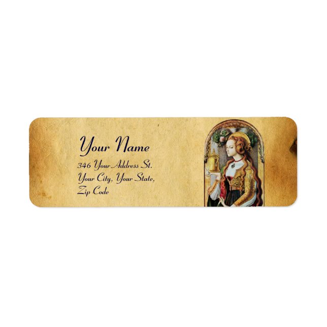 SAINT MARY MAGDALENE Parchment Return Address Label (Front)