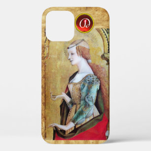 SAINT MARY MAGDALENE Parchment Ruby Gem Monogram iPhone 12 Case