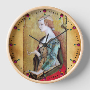SAINT MARY MAGDALENE PARCHMENT WALL CLOCK