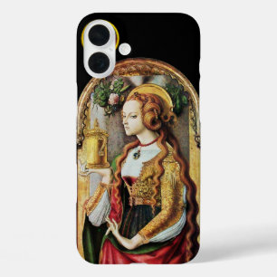 SAINT MARY MAGDALENE  Ruby Gem Monogram ,Black iPhone 16 Plus Case
