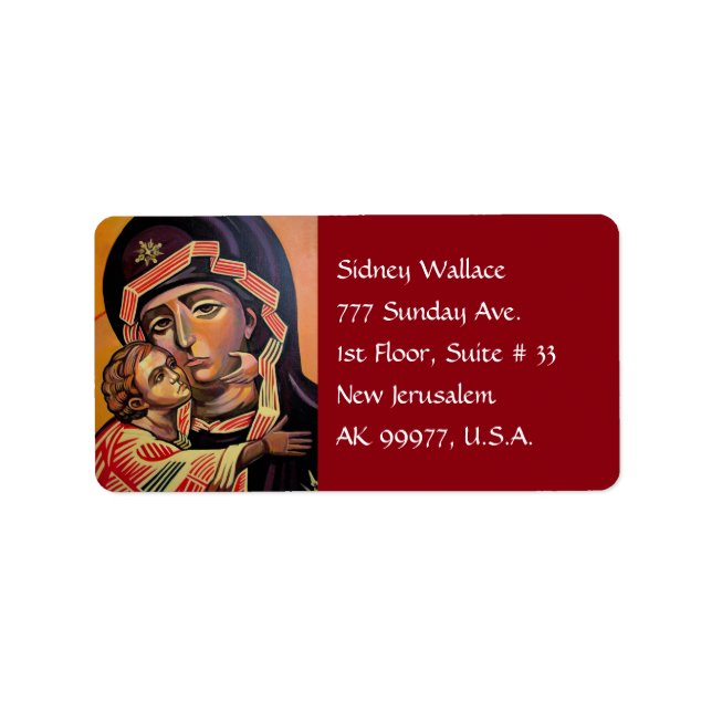 Saint Mary Teotokos Label (Front)