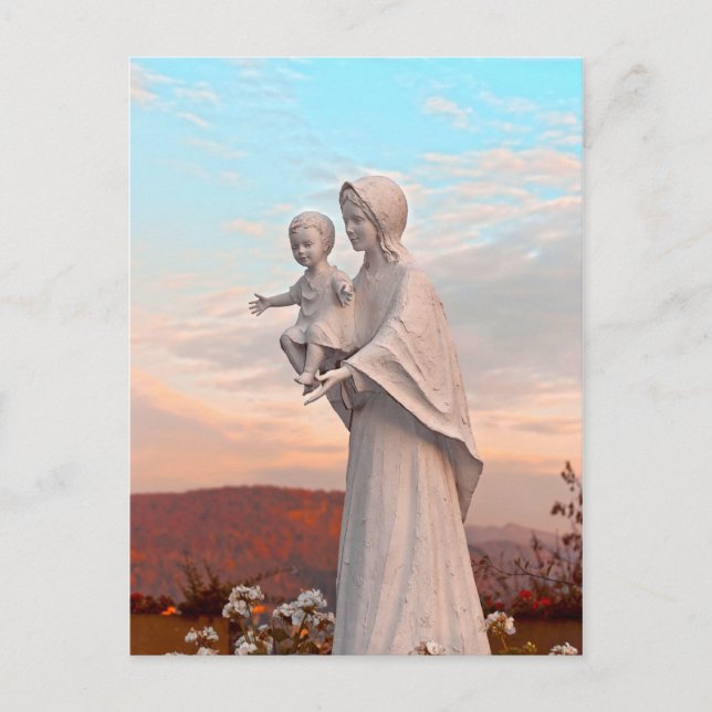 Saint Mary with Jesus Postcard (Front)