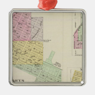 Saint Marys, Fostoria, and St. George, Kansas Metal Ornament