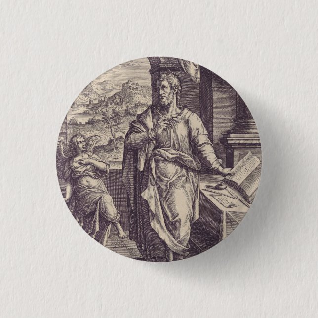 Saint Matthew the Apostle 3 Cm Round Badge (Front)