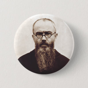 Saint Maximilian Kolbe Polish Catholic priest 6 Cm Round Badge