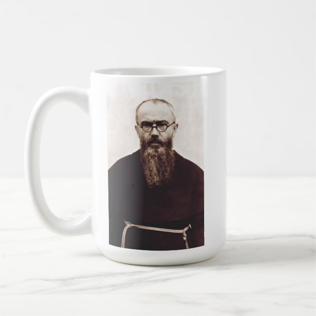 Saint Maximilian Kolbe Polish Catholic priest Coffee Mug (Left)