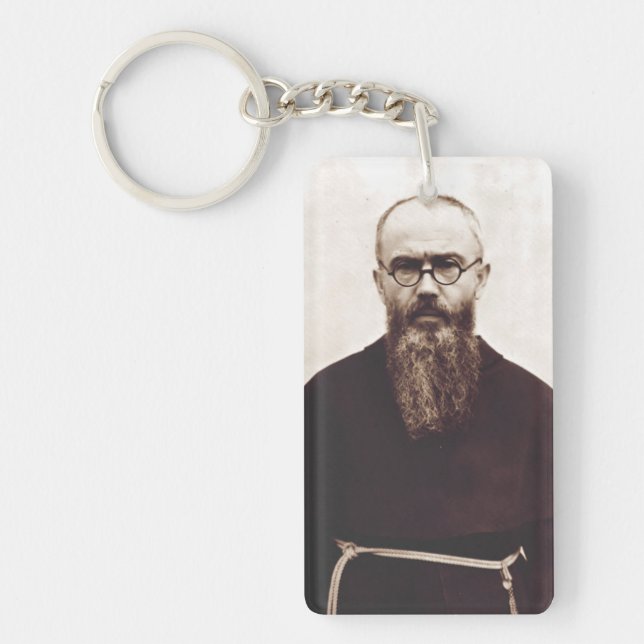 Saint Maximilian Kolbe Polish Catholic priest  Key Ring (Front)