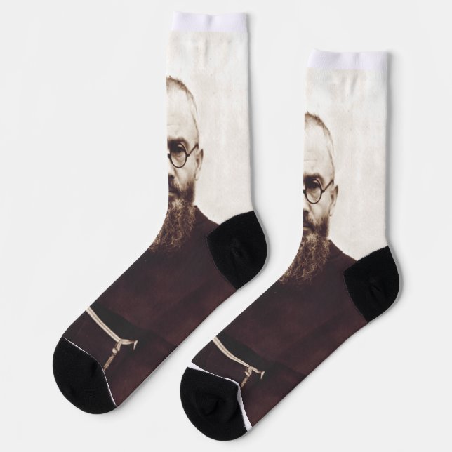 Saint Maximilian Kolbe Polish Catholic priest Socks (Left)