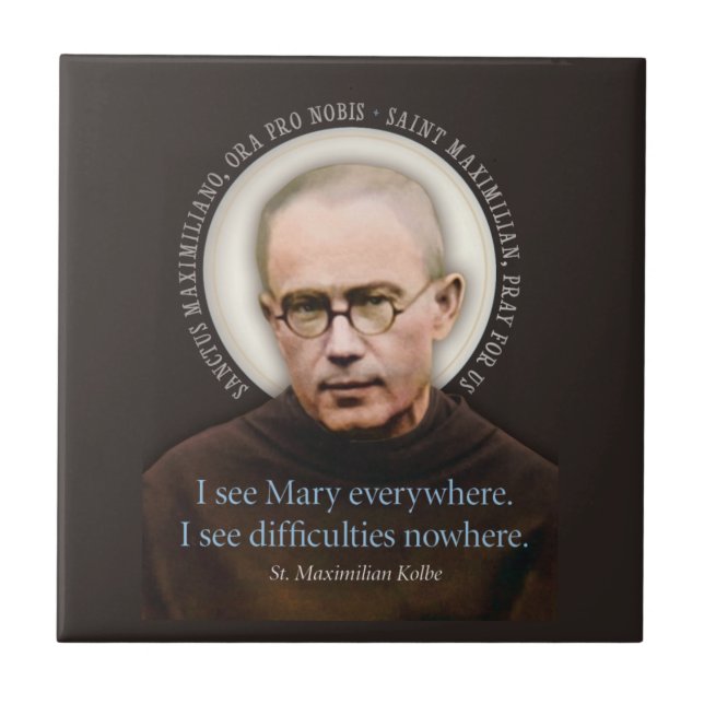 Saint Maximillian Kolbe Ceramic Tile (Front)